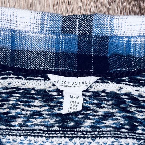 Aeropostale Woman’s Plaid Long Sleeve Flannel Button Down Top Size Medium - Picture 5 of 5